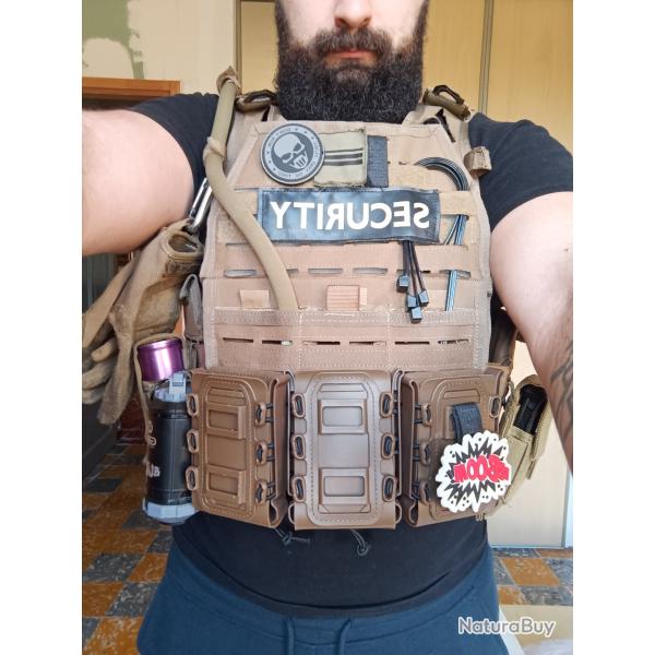 Gilet tactique porte plaque