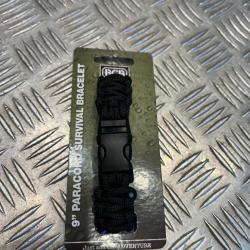 Bcb bracelet paracord 23 cm noir neuf