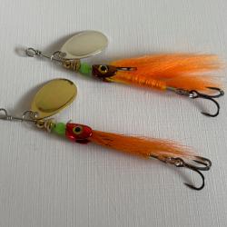 Lot de 2 cuillers mod&egrave;le Crevette poids 5 grs