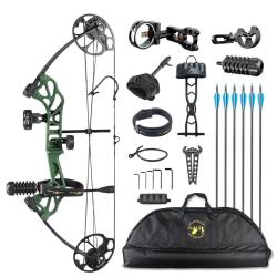 Arc &agrave; poulies Topoint Compound Package Starting 28" Vert fonc&eacute;