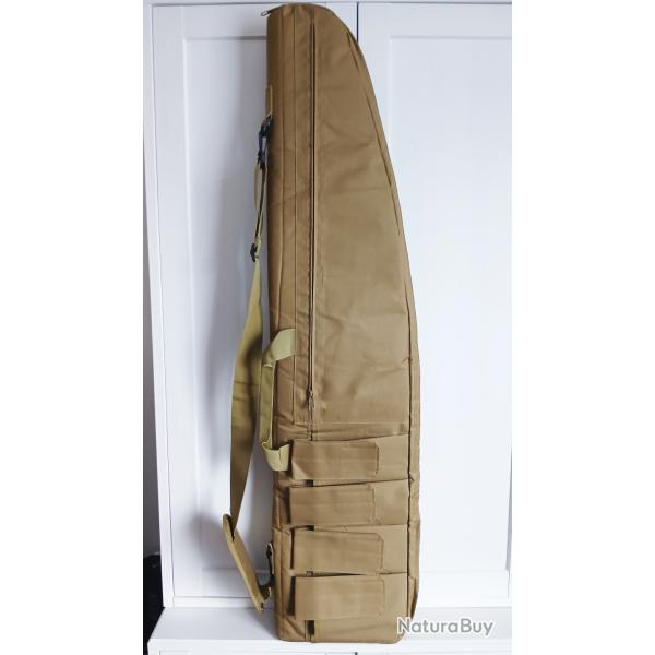 Housse � fusil matelass�e, couleur beige 118cm