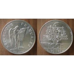 France 100 Francs 1989 Droits de l Homme Piece NEUVE Commemo Argent