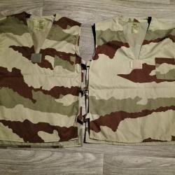 lot de 2 chemises GAO bariol&eacute; sable