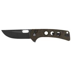 Couteau pliant QSP Unicorn Marron lame noire