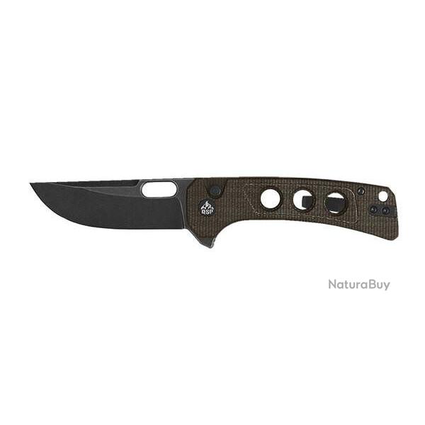 Couteau pliant QSP Unicorn Marron lame noire