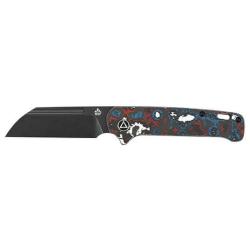 Couteau pliant QSP Penguin Fat Carbon Nebula Bleu/Rouge/Blanc/Noir