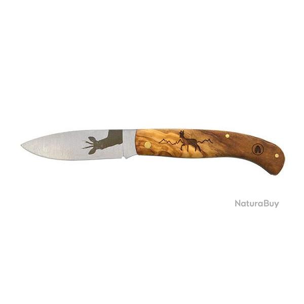 Couteau pliant Agora Tec S�rie personnalis�e 78 - Chevreuil
