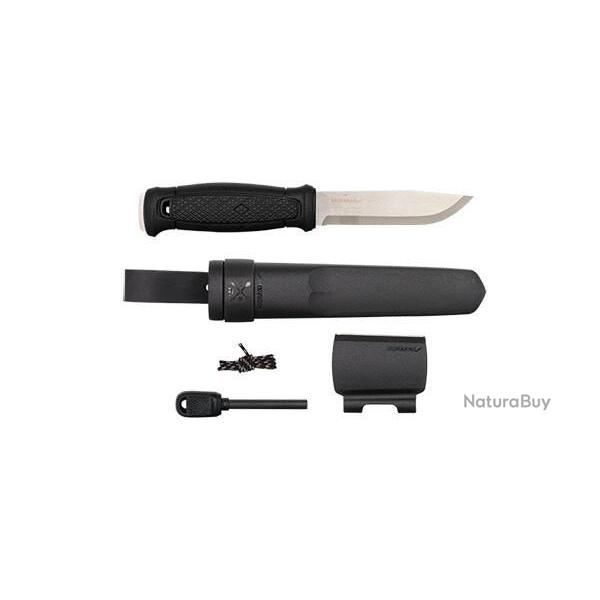 Couteau fixe Morakniv Garberg avec Kit de survie - Noir