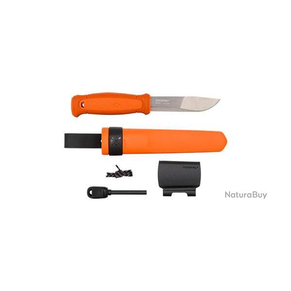 Couteau fixe Morakniv Kansbol avec Kit de survie - Orange
