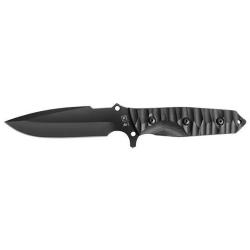 Couteau fixe TB Outdoor Maraudeur Lisse Toxifi&eacute; - Noir