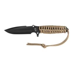 Couteau fixe TB Outdoor Maraudeur Paracord 550 Lisse - Coyote