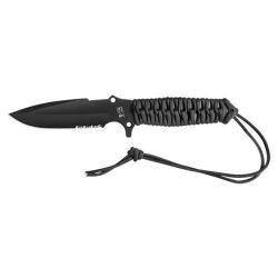 Couteau fixe TB Outdoor Maraudeur Paracord 550 Mixte - Noir