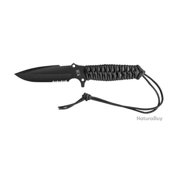 Couteau fixe TB Outdoor Maraudeur Paracord 550 Mixte - Noir
