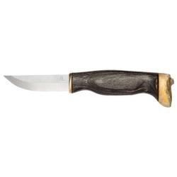 Couteau fixe Arctic Legend Handicraft knife Bois teint&eacute; noir
