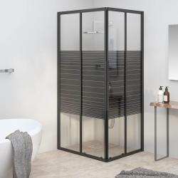 Cabine de douche &agrave; rayures ESG 90x70x180 cm Noir