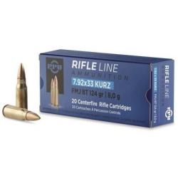 20 Munitions Partizan 7.92x33 KURZ 124Grs
