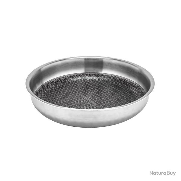 Vente Flash ! Po�le acier inoxydable nid d'abeille 20 cm