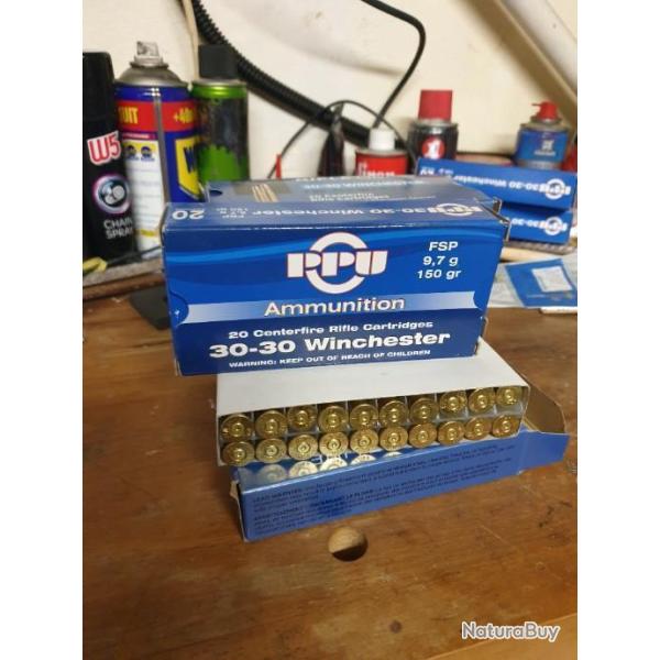 LOT 120 douilles calibre 30 30 winchester