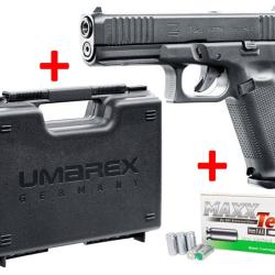 Promo Jusqu'au 28/02/26 PISTOLET GLOCK 17 GEN5 CAL 9 MM PAK + Mallette + 50 Cartouche &agrave; Blanc