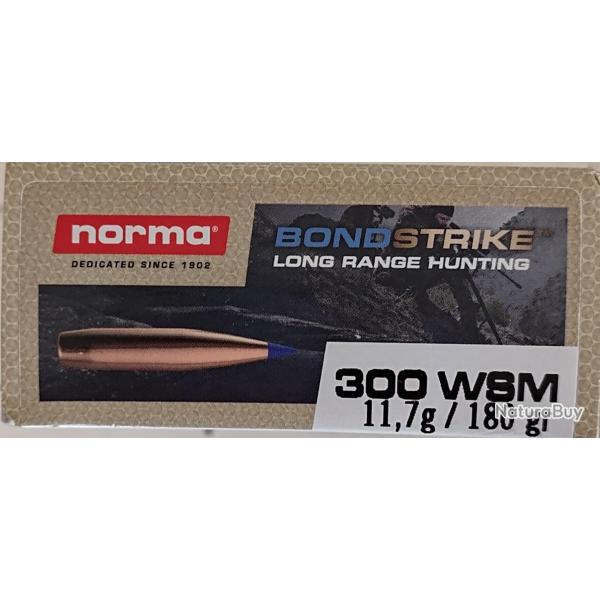 1 boite 20 munitions NORMA Cal 300 WSM 180 gr BONSTRIKE EXTREME