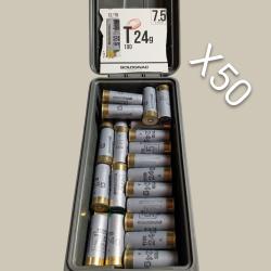 Lot de 50 cartouches ball trap solognac 12-70 24g plomb 7.5