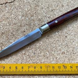 COUTEAU / POIGNARD CHASSE "REBECO/ MUELA" MANCHE BOIS DE CORAIL + ETUI CUIR / NEUF