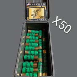 Lot de 50 cartouches pisteurs super frap 12/70 n2 36g bourre a jupe