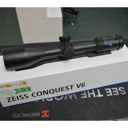 LUNETTE D'AFFUT APPROCHE ZEISS CONQUEST V6 EN 2.5-15X56 R&Eacute;TICULE 60 TOURELLE ASV NEUVE