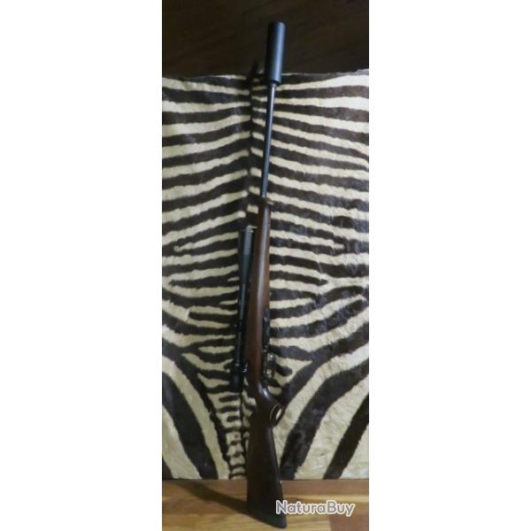 Carabine ANSCHUTZ Mod.1740 Cal.222rem - lunette - silencieux