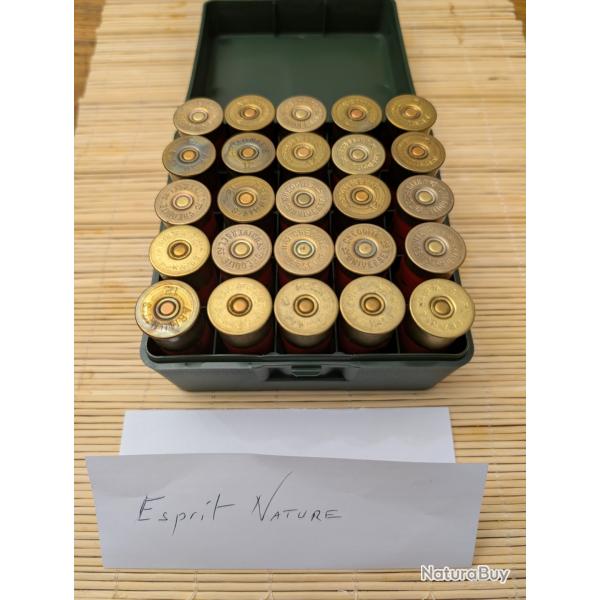 boite pour 25 munitions calibre 12/70