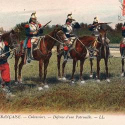 CPA - LARMEE FRANCAISE - Cuirassiers- D&eacute;fense dune Patrouille -N&deg;7215