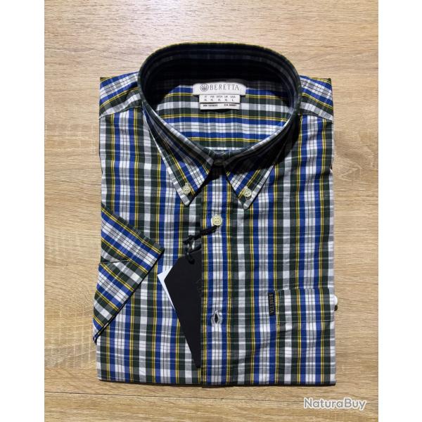 Chemise Beretta Mens XL Shirt Cotton Long Sleeve Button Down Up Green destockage chasse ench�re