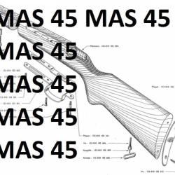4 vues d'&eacute;clat&eacute; de carabine MAS 45 MAS45 MAUSER 45 (envoi par mail) - VENDU PAR JEPERCUTE (m2678)