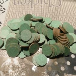 LOT DE 130 RONDELLES RECOUVERTE DE CALIBRE 12