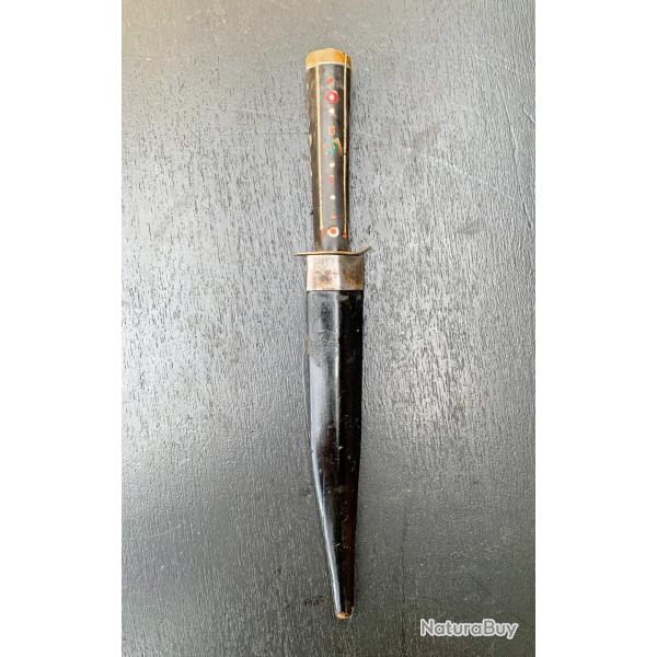 ANCIENNE DAGUE TURC, LAME DATEE 1945, POUR COLLECTION OTTOMAN, ARABIQUE, WW2