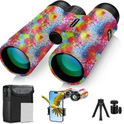 Jumelles HD 10x42 Etanches Haute Luminosit&eacute;  Avec Adaptateur Smartphone  Observation & Croisi&egrave;re