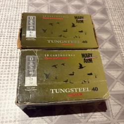 lot de 17 cartouches mary arm tungsteel 40Grs 38GRS 12/76 magnum hutte chasse