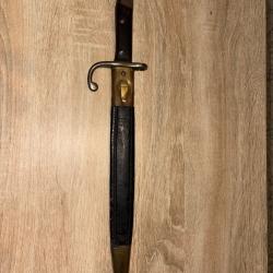 ancienne ba&iuml;onnette mauser 1908 premi&egrave;re guerre mondiale objet collection couteau arme blanche ww1