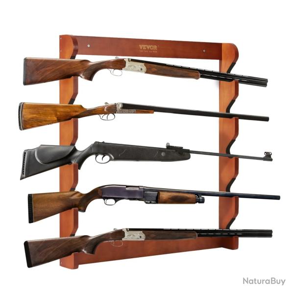 R�TELIER MURAL 5 FUSILS | Bois Massif (Pin) | Compartiment Verrouillable JD-SHOP LIVRAISON GRATUITE