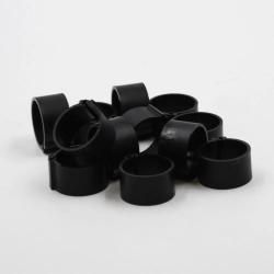 Bagues &agrave; clip &eacute;co &Oslash;18mm par 50 pi&egrave;ces Noir
