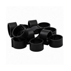 Bagues &agrave; clip &eacute;co &Oslash;18mm par 50 pi&egrave;ces Noir