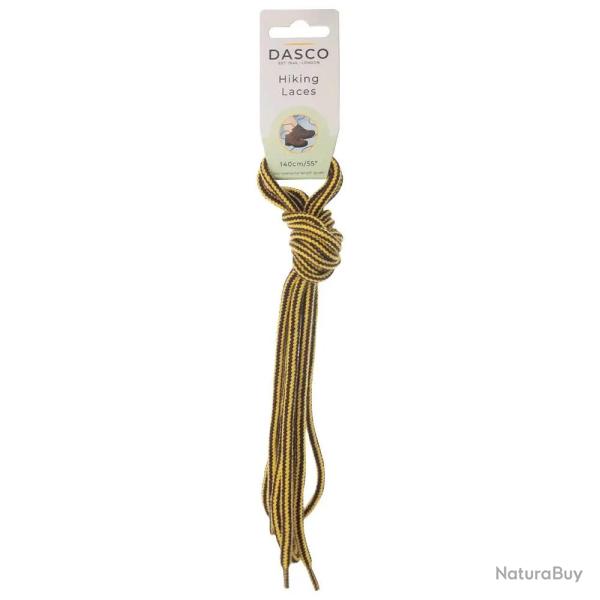 Lacets ronds larges 140 cm jaune/noir - Cordons chaussures r�sistants