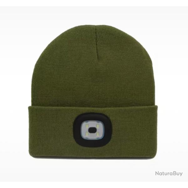 Bonnet avec lampe LED rechargeable USB