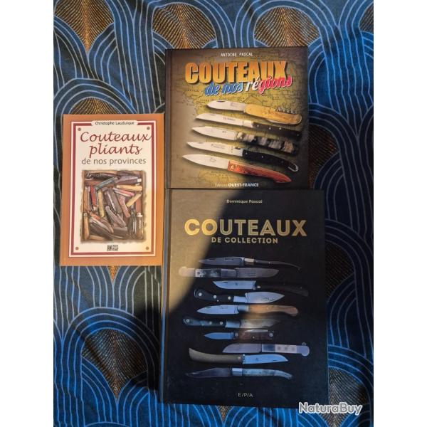 3 Livres sur les couteaux de poches