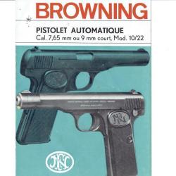 notice BROWNING 10-22 (envoi par mail) - VENDU PAR JEPERCUTE (m2682)