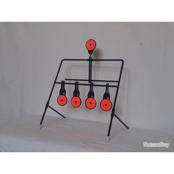 Cible de tir 5 objectifs pour 22 LR ORANGE EN ACIER