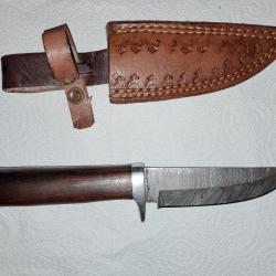 Couteau chasse lame Damas
