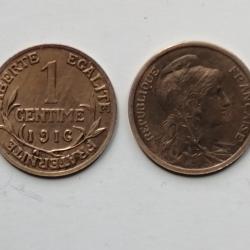 FRANCE = 1 PIECE DE  MONNAIE  DE 1 CENTIME  DE 1916