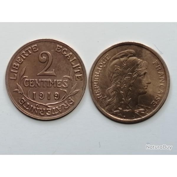 FRANCE = 1 PIECE DE  MONNAIE  DE 2 CENTIMES  DE 1919