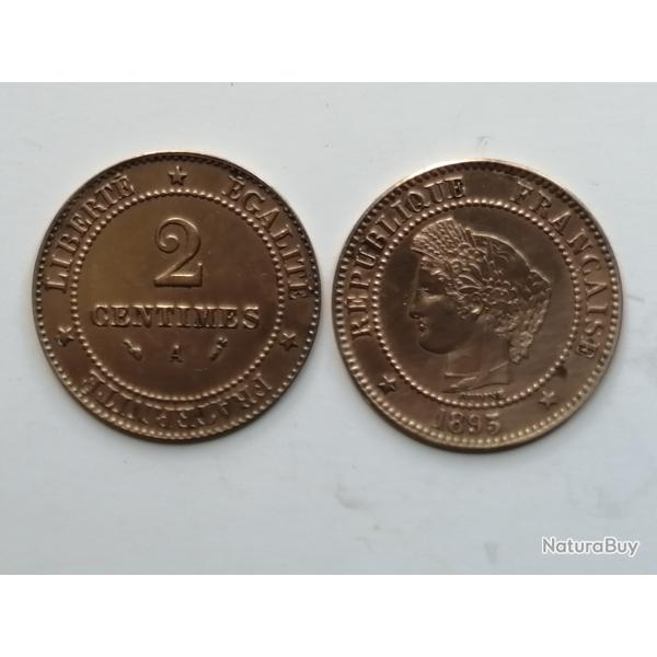 FRANCE = 1 PIECE DE  MONNAIE  DE 2 CENTIMES  DE 1895 A
